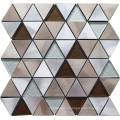 Irregular Shape Kitchen Backsplash Brushed Silver Metal Aluminium Mosaic